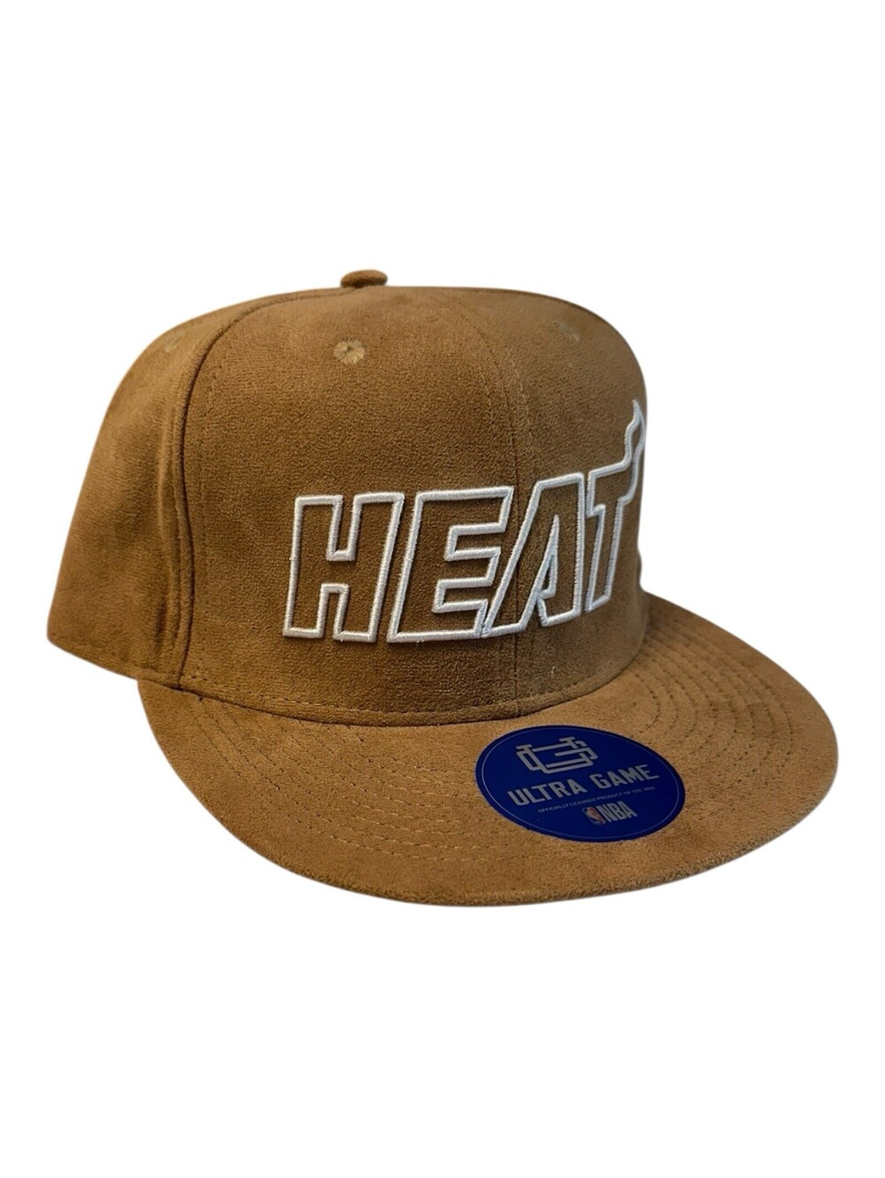 Miami Heat Snapback Hat Cap Ultra Game NBA Basketball Tan Suede One Size New